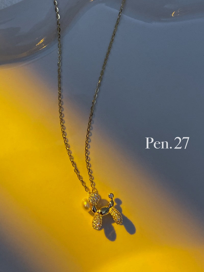 設計師品牌Pen.27飾品S925珍珠鑽吊墜項鏈22