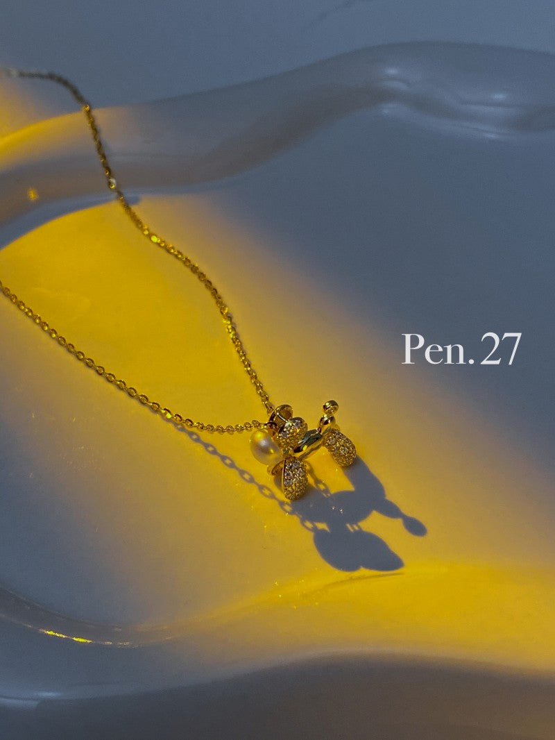 設計師品牌Pen.27飾品S925珍珠鑽吊墜項鏈22